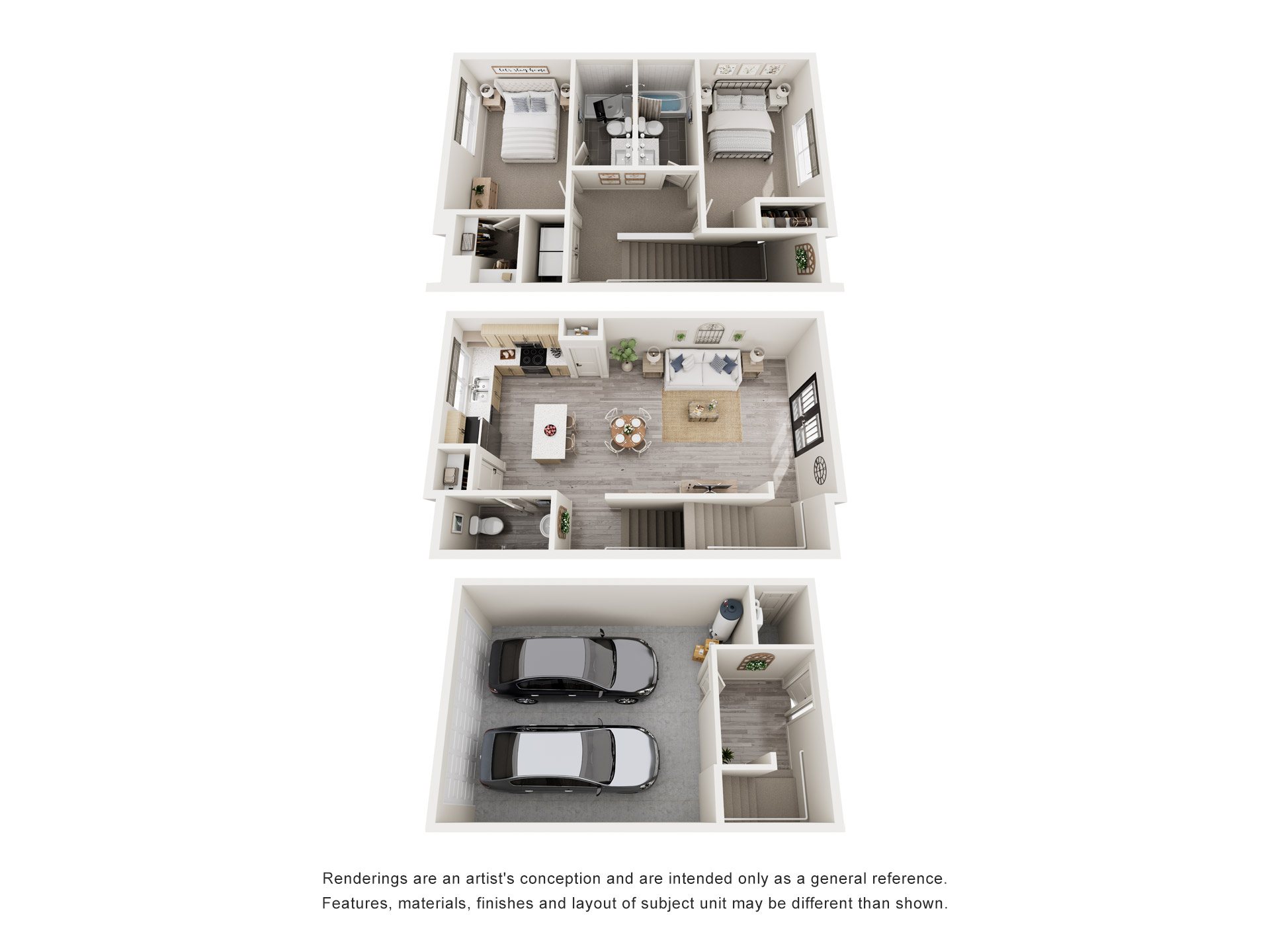 Floor plan layout diagram for 2B 2CL